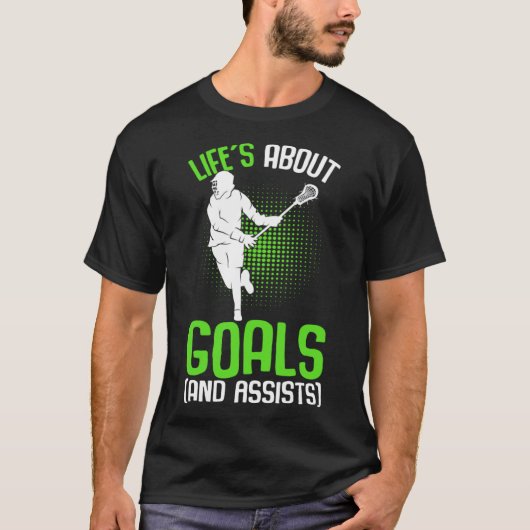Life´s Over Doelen Lacrosse Speler Jeugd Mannen Jo T-shirt (Voorkant)