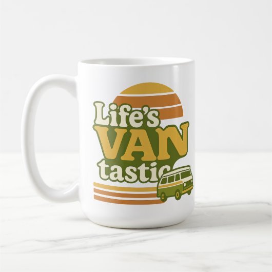 Life’s VANtastic Retro 70s Van Graphic Koffiemok (Links)