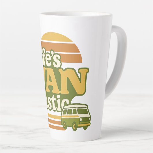 Life’s VANtastic Retro 70s Van Graphic Latte Mok (Rechterhoek)