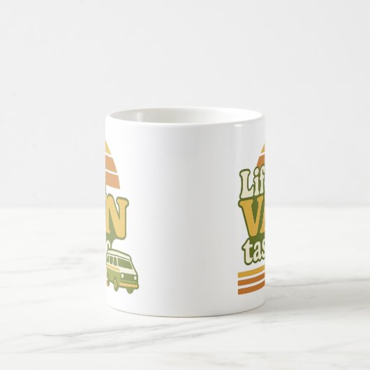 Life’s VANtastic Retro 70s Van Graphic Magische Mok (Center)