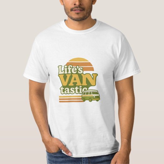 Life’s VANtastic Retro 70s Van Graphic T-shirt (Voorkant)