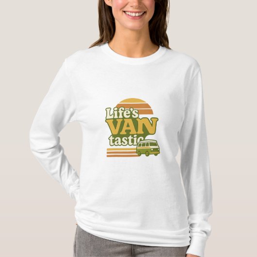 Life’s VANtastic Retro 70s Van Graphic T-shirt (Voorkant)