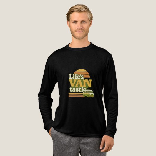 Life’s VANtastic Retro 70s Van Graphic Tri-Blend Shirt (Voorkant)