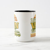 Life’s VANtastic Retro 70s Van Graphic Tweekleurige Koffiemok (Center)