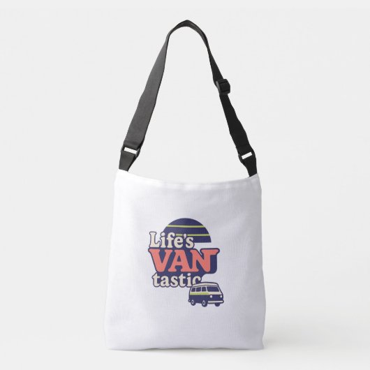 Life’s VANtastic vintage van logo Crossbody Tas (Voorkant)