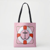 Life Saver & Anchor Canvas tas (Voorkant)