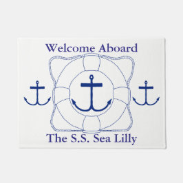 Life Saver & Anchor Deuren Mat (Donkere afdruk)