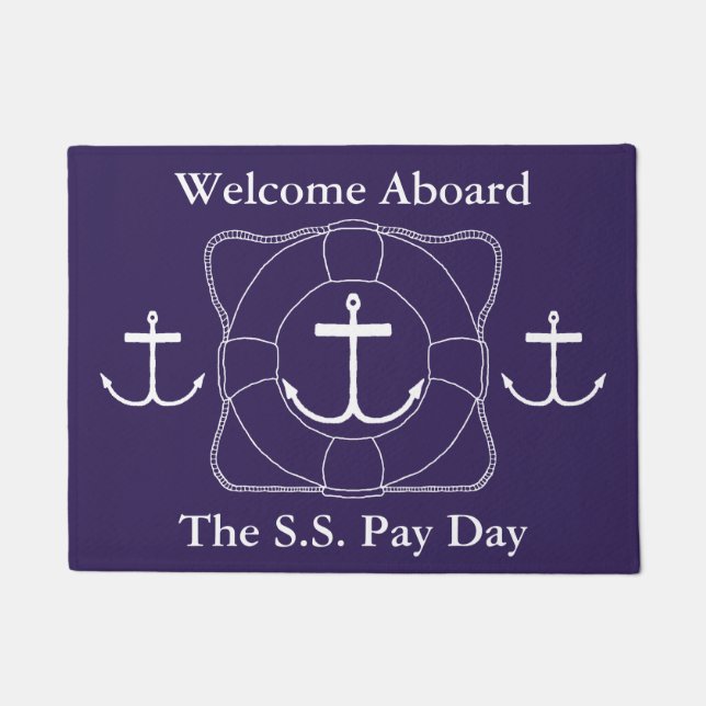 Life Saver & Anchor Deuren Mat (Lite Print) (Voorkant)