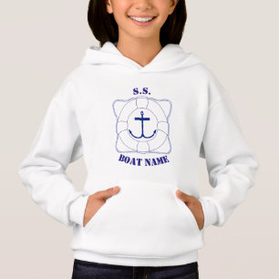 Life Saver/Anchor Girls Hoodie (Donkere afdruk)