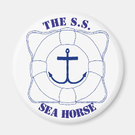 Life Saver & Anchor Magnet (Donkere afdrukken)