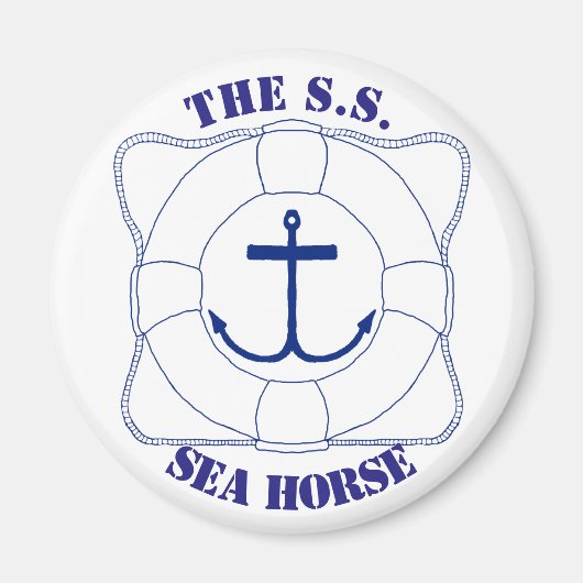 Life Saver & Anchor Magnet (Donkere afdrukken) (Voorkant)