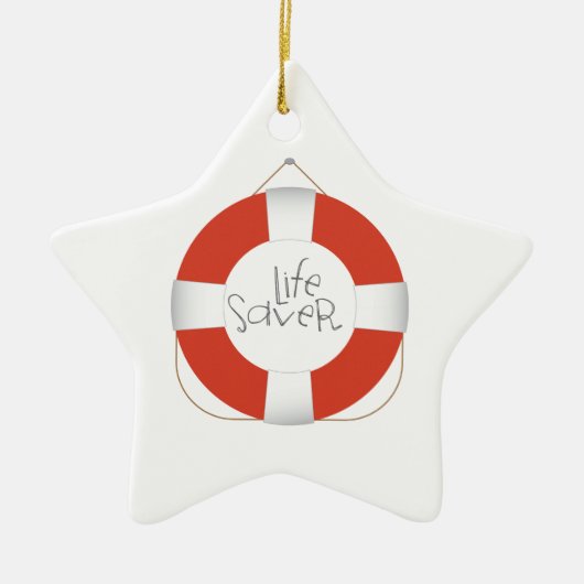 Life Saver Keramisch Ornament (Voorkant)