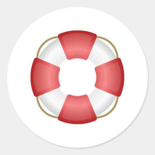 Life Saver Personal Flotation Device Ronde Sticker (Voorkant)