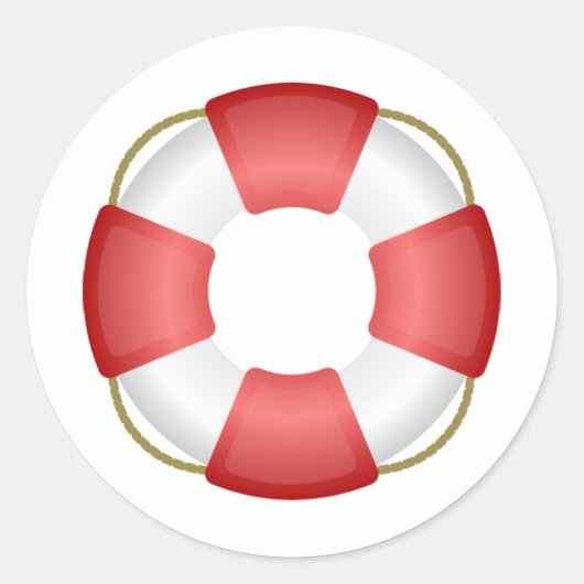 Life Saver Ronde Sticker (Voorkant)