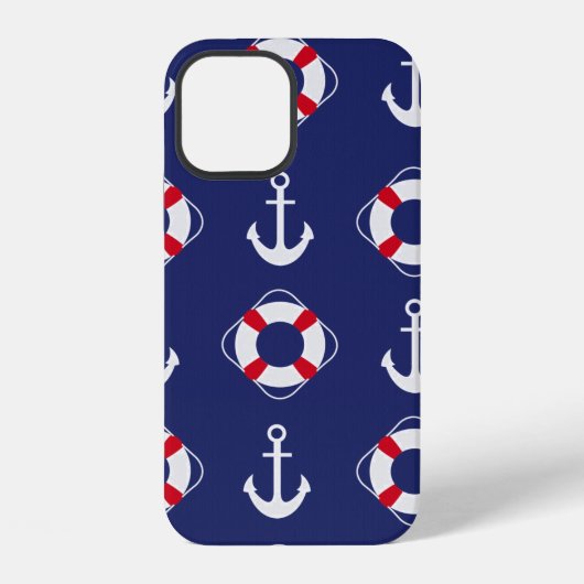 Life Savers & Anchors Nautical Pattern iPhone Hoesje (Achterkant)