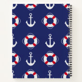 Life Savers & Anchors Nautical Pattern Notitieboek (Achterkant)