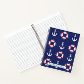 Life Savers & Anchors Nautical Pattern Notitieboek (Binnen)