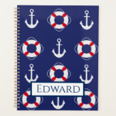 Life Savers & Anchors Nautical Pattern Planner (Voorkant)