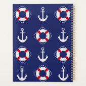 Life Savers & Anchors Nautical Pattern Planner (Achterkant)