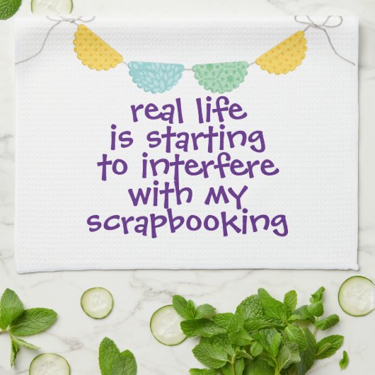 Life & Scrapbooking Tea Towel Kitchen Towel Theedoek (Gevouwen)