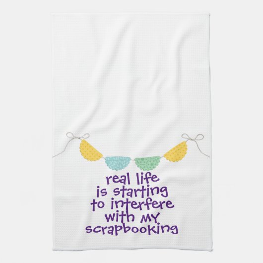 Life & Scrapbooking Tea Towel Kitchen Towel Theedoek (Verticaal)