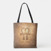 Life Shared Ankh Valentine Egyptian Love Symbol Tote Bag (Achterkant)