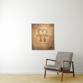 Life Shared Ankh Wall Art Egyptian Valentine Love  Wandkleed (In situ)