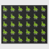 Life Slugs Funny Animal Pun Dark BG Cadeaupapier (Vlak)