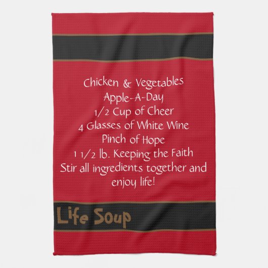 Life Soup Kitchen Towel-Double Stripe Theedoek (Verticaal)