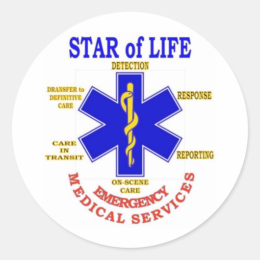 LIFE-STAR RONDE STICKER (Voorkant)