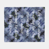 Life Storm Dance Rain Fleece Deken (Voorkant (Horizontaal))