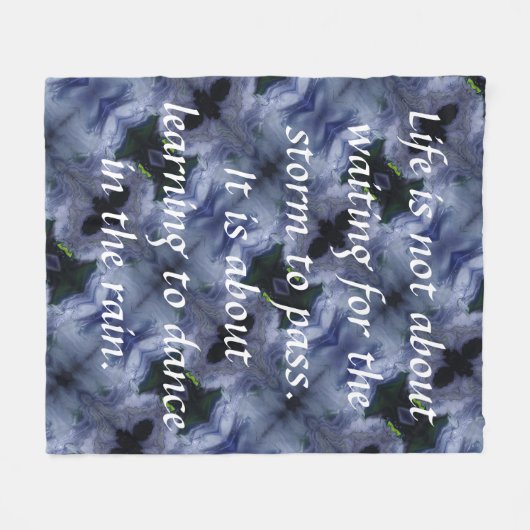 Life Storm Dance Rain Fleece Deken (Voorkant (Horizontaal))