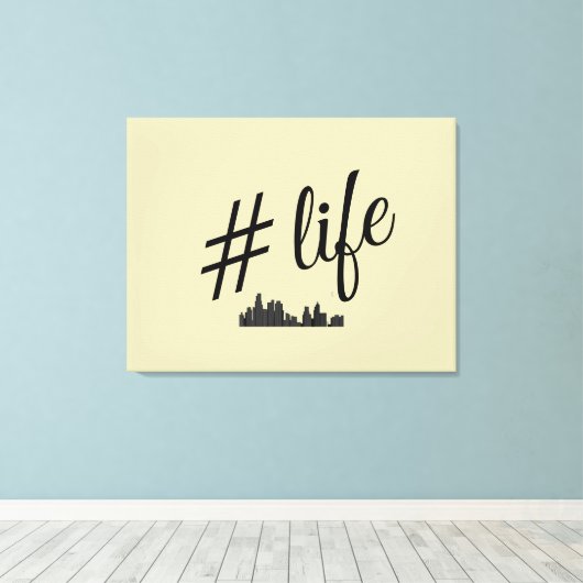 #Life stretched canvas voor liefhebbers van het st (Insitu (Houten vloer))