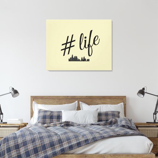 #Life stretched canvas voor liefhebbers van het st (Insitu (Slaapkamer))