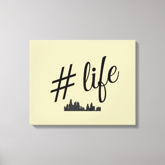#Life stretched canvas voor liefhebbers van het st Afdruk (Voorkant)