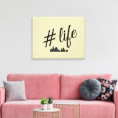#Life stretched canvas voor liefhebbers van het st Afdruk (Insitu (Woonkamer))