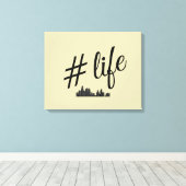 #Life stretched canvas voor liefhebbers van het st Afdruk (Insitu (Houten vloer))