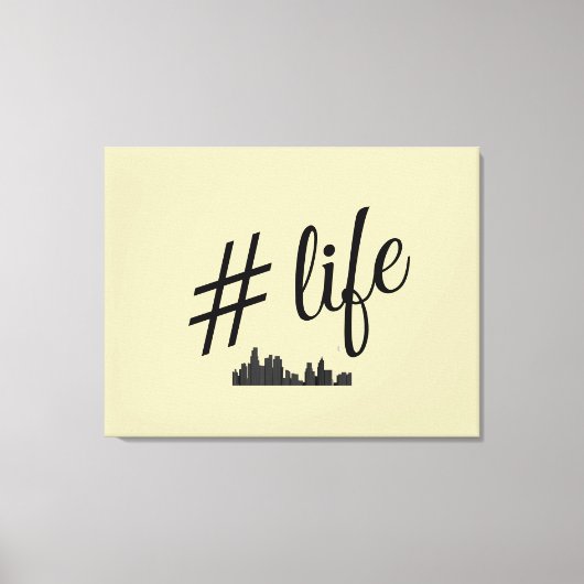 #Life stretched canvas voor liefhebbers van het st Afdruk (Voorkant)