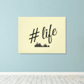 #Life stretched canvas voor liefhebbers van het st Afdruk (Insitu (Houten vloer))