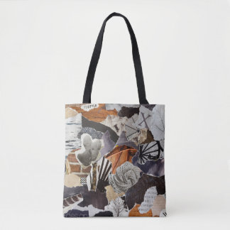 life style Atmosphere color grey, brown, black and Tote Bag