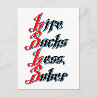 Life Sucks Less, Sober Briefkaart