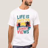Life Sunset – Retro T-Shirt Design voor DTF (Voorkant)