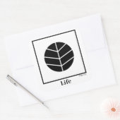 Life Symbool Vierkante Sticker (Envelop)