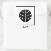 Life Symbool Vierkante Sticker (Tas)