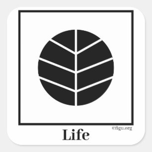Life Symbool Vierkante Sticker