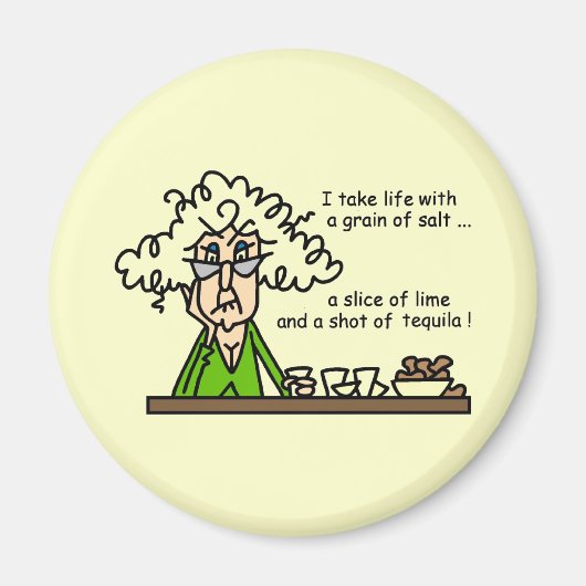 Life & Tequila Humor Magneet (Voorkant)