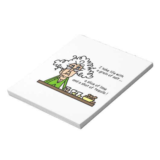 Life & Tequila Humor Notitieblok (Linkerzijde)