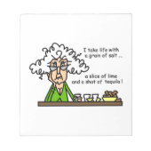 Life & Tequila Humor Notitieblok (Voorkant)