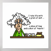 Life & Tequila Humor Poster (Voorkant)