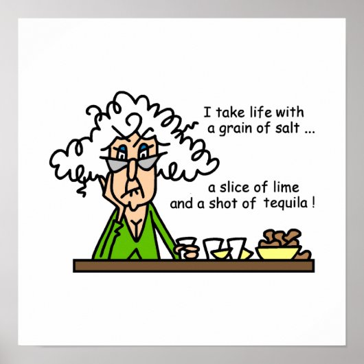 Life & Tequila Humor Poster (Voorkant)